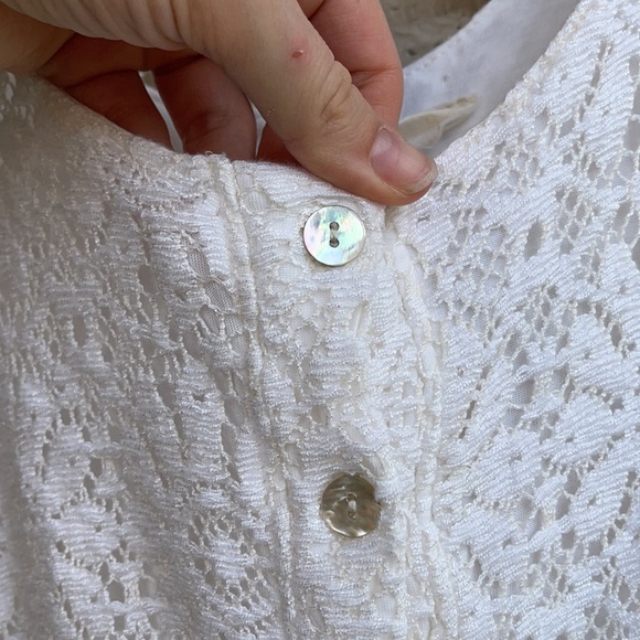 Jen’s Pirate Booty Maverick White Lace Sleeveless Hi Lo Dress Size Small - Picture 6 of 11